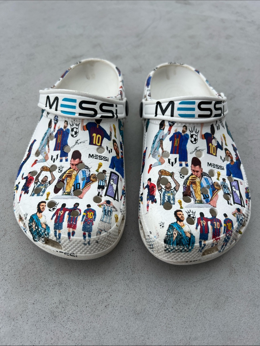 Lionel Messi Football Soccer Sport Clogs Shoes Youth Size 4 5
